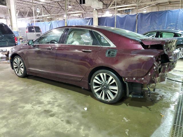 3LN6L5E98HR609320 - 2017 LINCOLN MKZ RESERVE ბურგუნდია ფოტო 2