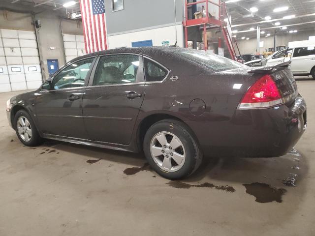 2G1WT57K691201420 - 2009 CHEVROLET IMPALA 1LT BLACK photo 2