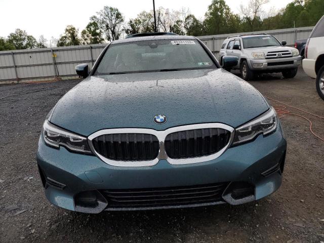 3MW5R7J02M8B58822 - 2021 BMW 330XI TEAL photo 5