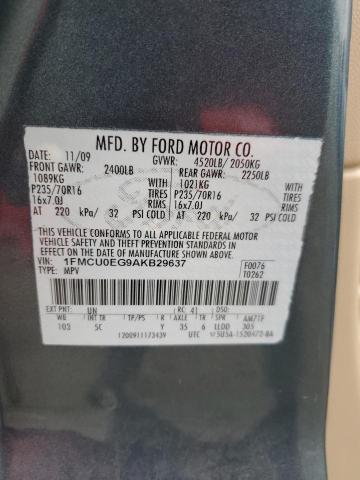 1FMCU0EG9AKB29637 - 2010 FORD ESCAPE LIMITED BLUE photo 12