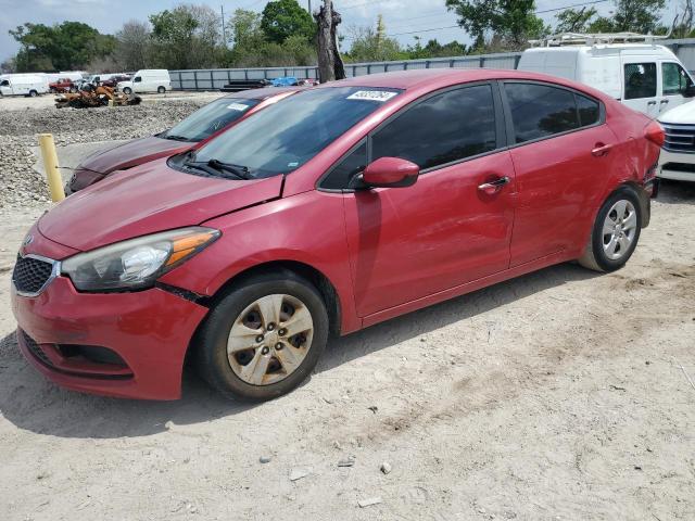 KNAFK4A66G5593940 - 2016 KIA FORTE LX RED photo 1