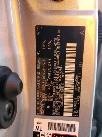 5TDGZRAH3LS504749 - 2020 TOYOTA HIGHLANDER XLE ვერცხლისფერი ფოტო 14