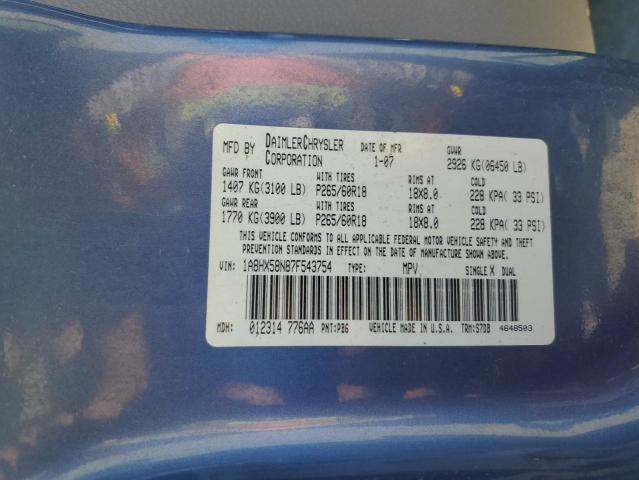1A8HX58N87F543754 - 2007 CHRYSLER ASPEN LIMITED BLUE photo 13