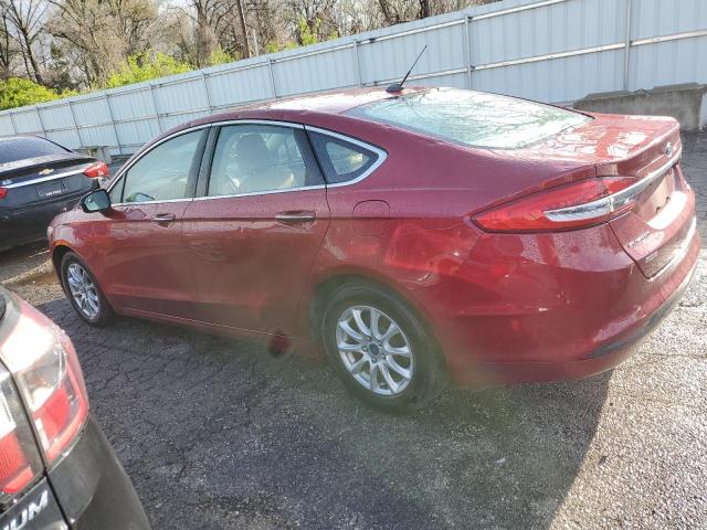 3FA6P0HDXHR362934 - 2017 FORD FUSION SE RED photo 2