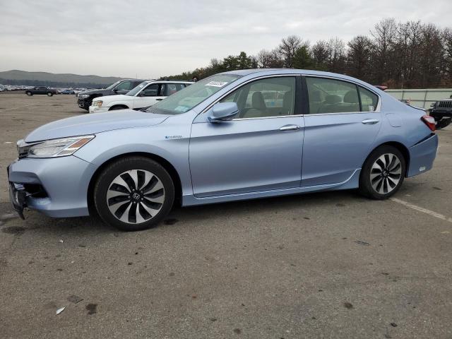 JHMCR6F77HC017722 - 2017 HONDA ACCORD TOURING HYBRID BLUE photo 1