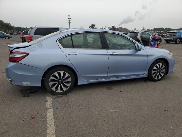 JHMCR6F77HC017722 - 2017 HONDA ACCORD TOURING HYBRID BLUE photo 3