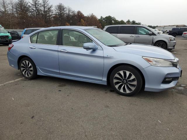 JHMCR6F77HC017722 - 2017 HONDA ACCORD TOURING HYBRID BLUE photo 4