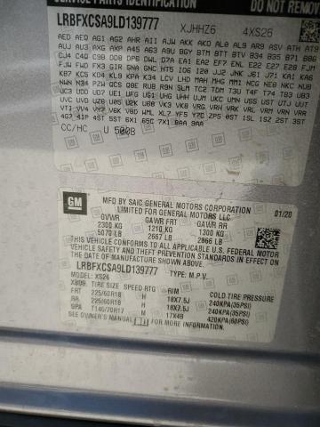 LRBFXCSA9LD139777 - 2020 BUICK ENVISION ESSENCE Մոխրագույն լուսանկար 13