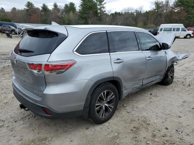 5TDJKRFH2GS268765 - 2016 TOYOTA HIGHLANDER XLE Gris foto 3