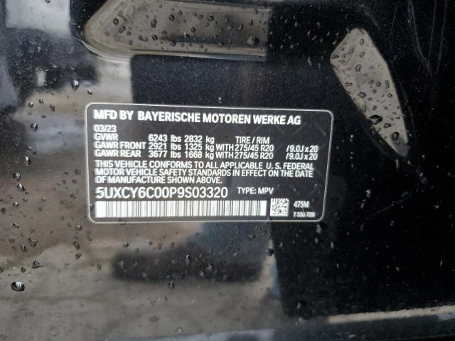 5UXCY6C00P9S03320 - 2023 BMW X6 XDRIVE40I BLACK photo 14