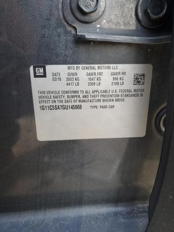 1G11C5SA7GU145868 - 2016 CHEVROLET MALIBU LIM LT 石墨色 照片 13