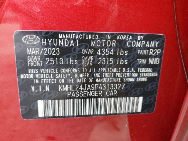 KMHL24JA9PA313327 - 2023 HYUNDAI SONATA SE RED photo 12