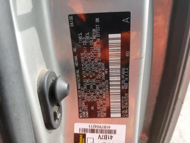 5TDZA23C06S494226 - 2006 TOYOTA SIENNA CE GOLD photo 13