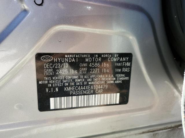 KMHEC4A4XEA104479 - 2014 HYUNDAI SONATA HYBRID SILVER photo 12