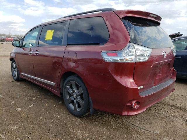 5TDXK3DC1GS738847 - 2016 TOYOTA SIENNA SE RED photo 2