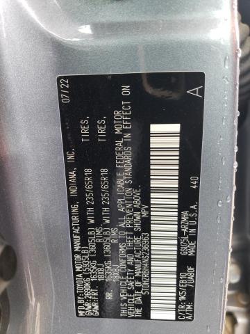 5TDHZRBH4NS236963 - 2022 TOYOTA HIGHLANDER XLE GRAY photo 14