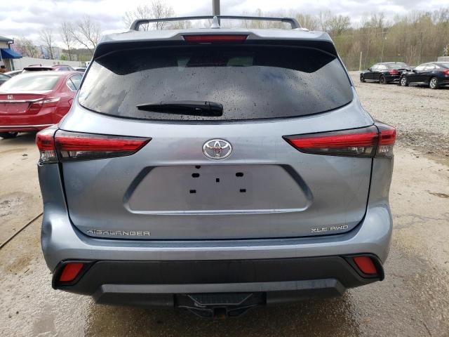 5TDHZRBH4NS236963 - 2022 TOYOTA HIGHLANDER XLE GRAY photo 6