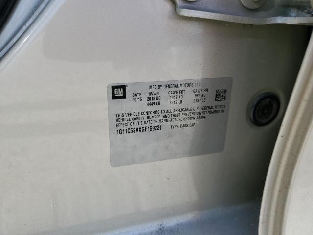 1G11C5SAXGF159221 - 2016 CHEVROLET MALIBU LIM LT 棕色 照片 12