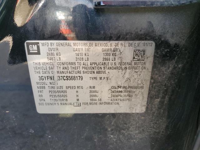 3GYFNBE37CS568179 - 2012 CADILLAC SRX PERFORMANCE COLLECTION Қара фото 12