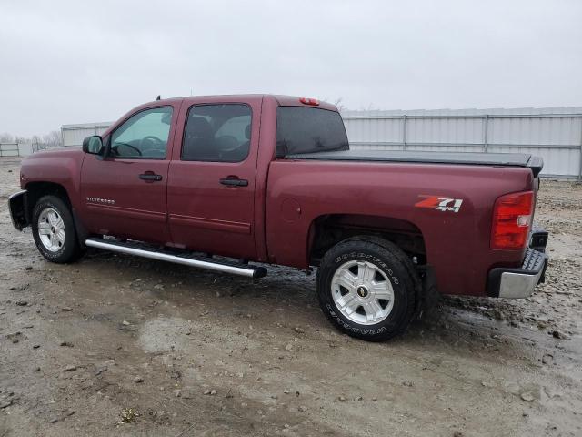 3GCPKSE72DG280192 - 2013 CHEVROLET SILVERADO K1500 LT RED photo 2