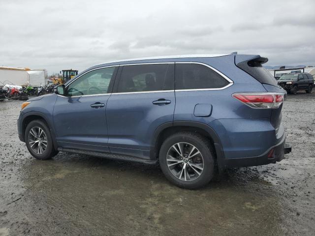 5TDJKRFH2GS338068 - 2016 TOYOTA HIGHLANDER XLE BLUE photo 2