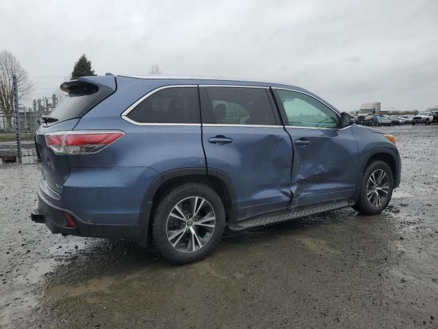 5TDJKRFH2GS338068 - 2016 TOYOTA HIGHLANDER XLE BLUE photo 3