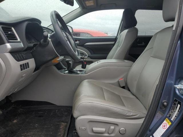 5TDJKRFH2GS338068 - 2016 TOYOTA HIGHLANDER XLE BLUE photo 7