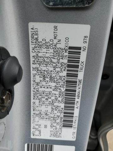 3TMJU62N36M017854 - 2006 TOYOTA TACOMA DOUBLE CAB PRERUNNER SILVER photo 13