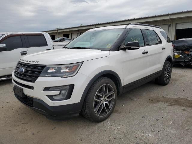 1FM5K8GT6GGC70569 - 2016 FORD EXPLORER SPORT WHITE photo 1