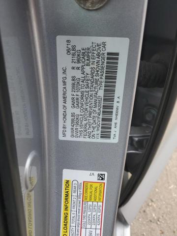 1HGCV1F46JA205527 - 2018 HONDA ACCORD EX SILVER photo 12