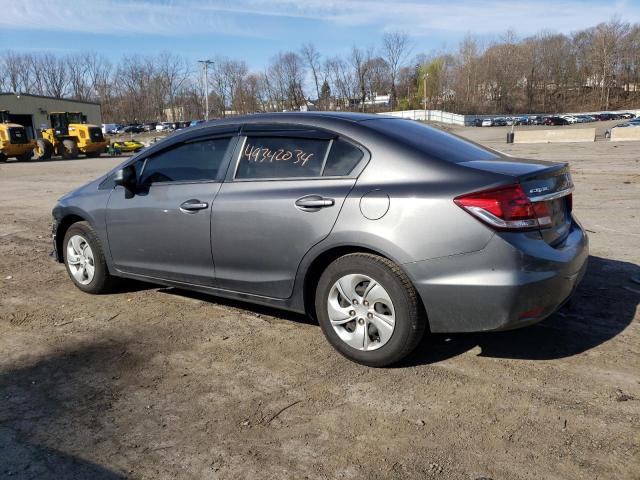 2HGFB2F5XDH596529 - 2013 HONDA CIVIC LX GRAY photo 2