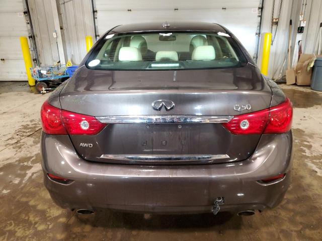 JN1BV7AR6FM417790 - 2015 INFINITI Q50 BASE BROWN photo 6