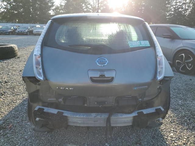 1N4AZ0CP5EC340386 - 2014 NISSAN LEAF S GRAY photo 6