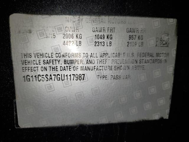 1G11C5SA7GU117987 - 2016 CHEVROLET MALIBU LIM LT 石墨色 照片 13