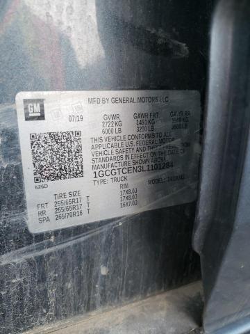 1GCGTCEN3L1101284 - 2020 CHEVROLET COLORADO LT GRAY photo 12