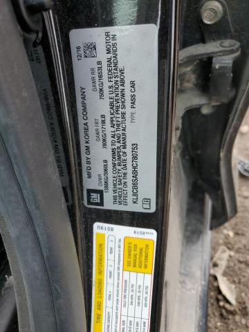 KL8CB6SA8HC780753 - 2017 CHEVROLET SPARK LS BLACK photo 12