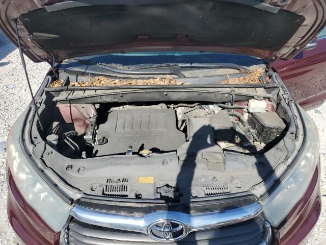 5TDKKRFHXES028347 - 2014 TOYOTA HIGHLANDER XLE Bordo foto 12
