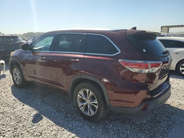 5TDKKRFHXES028347 - 2014 TOYOTA HIGHLANDER XLE Bordo foto 2