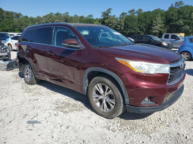 5TDKKRFHXES028347 - 2014 TOYOTA HIGHLANDER XLE Bordo foto 4