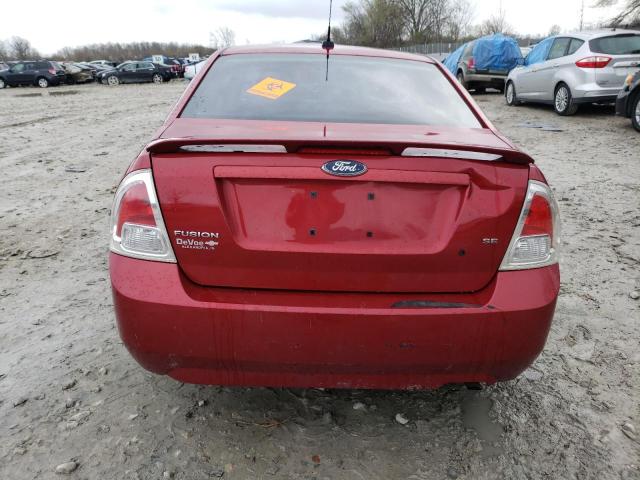 3FAHP07Z18R173143 - 2008 FORD FUSION SE RED photo 6