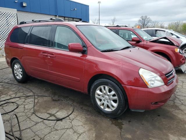 KNDMB233276150762 - 2007 KIA SEDONA EX BURGUNDY photo 4