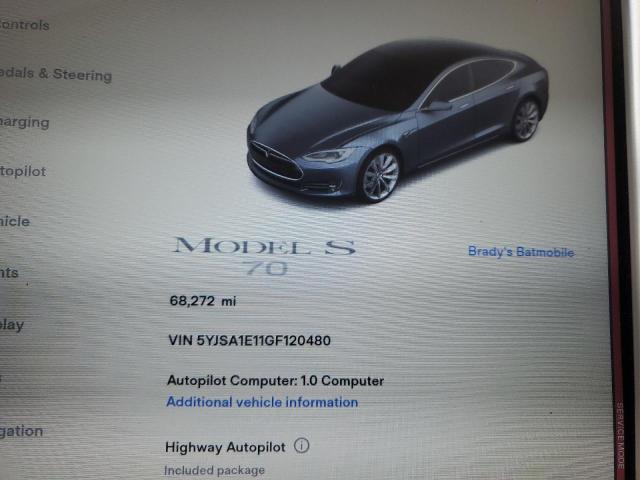 5YJSA1E11GF120480 - 2016 TESLA MODEL S Boz foto 9