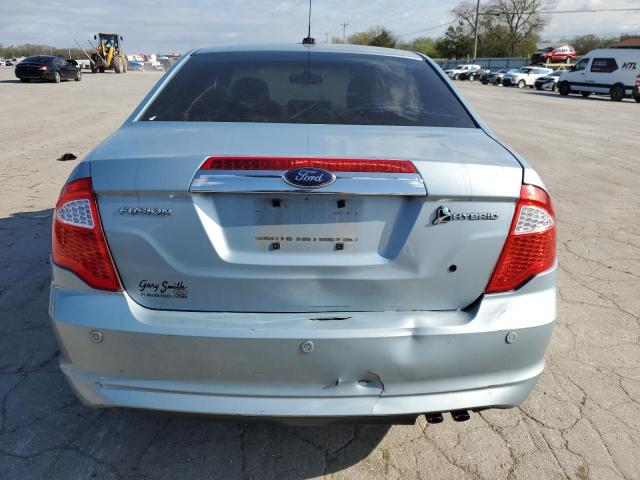 3FADP0L30AR151351 - 2010 FORD FUSION HYBRID BLUE photo 6