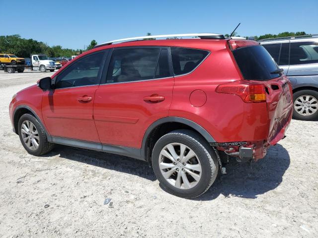 2T3DFREV2DW083988 - 2013 TOYOTA RAV4 LIMITED RED photo 2