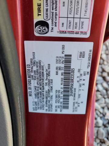 3FAHP0HA5BR235305 - 2011 FORD FUSION SE RED photo 12