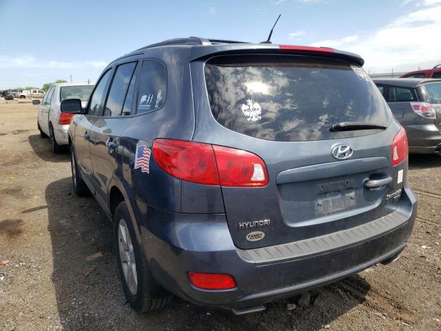 5NMSH13E49H232659 - 2009 HYUNDAI SANTA FE SE BLUE photo 3