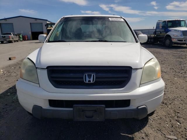 2HKYF18735H567905 - 2005 HONDA PILOT EXL WHITE photo 5