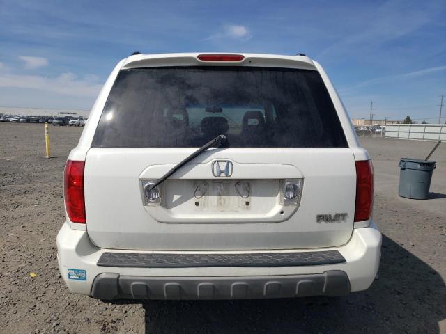 2HKYF18735H567905 - 2005 HONDA PILOT EXL WHITE photo 6