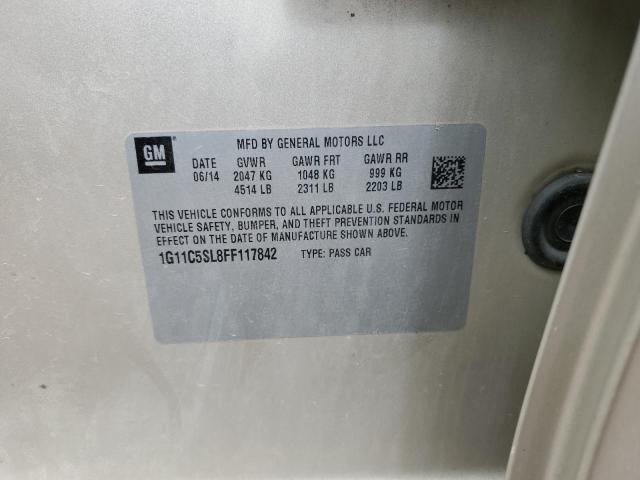 1G11C5SL8FF117842 - 2015 CHEVROLET MALIBU 1LT 米色 照片 12