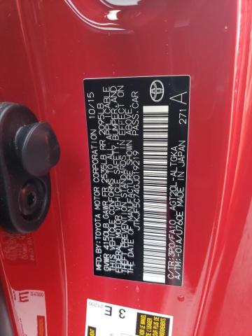 JTKJF5C74GJ019219 - 2016 TOYOTA SCION TC 红色 照片 12